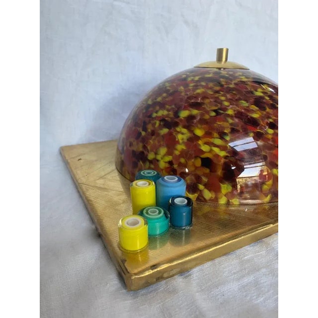 Metal Luminous Panel N1 Wall Light in Brass and Glass by Vistosis, 1960 For Sale - Image 7 of 8