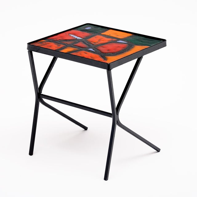 1970s Period Mid-Century Modern Vallauris Side Table For Sale In Austin - Image 6 of 9