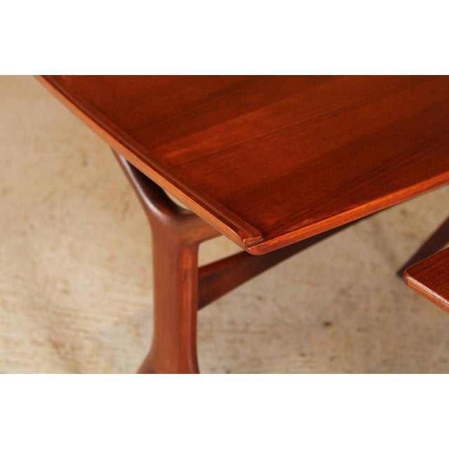 Mid-Century Danish Teak Nest of Tables by Johannes Andersen for CFC Silkeborg, 1960s, Set of 3 For Sale - Image 12 of 18