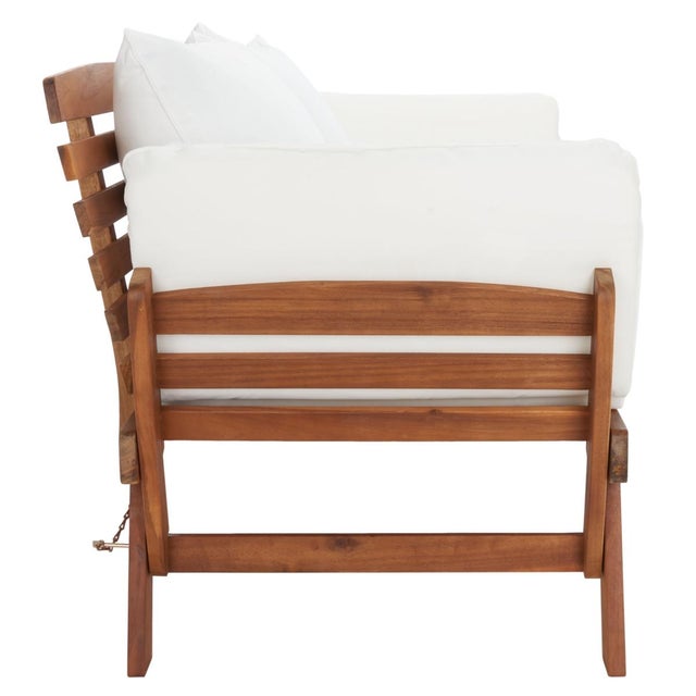 Wood Emely Outdoor Daybed/Natural/Beige Cushion For Sale - Image 7 of 10