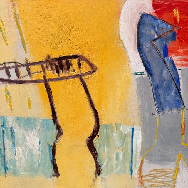 Orange Lorenzo Colomo, Abstract Composition, 21st Century, Acrylic on Panel For Sale - Image 8 of 18