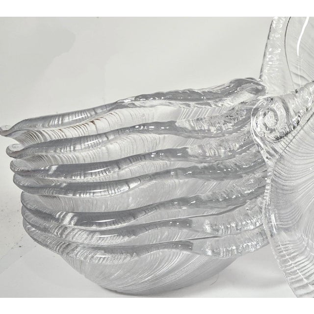 Figurative Crystal Seashell Serving Bowls- Set of 9 For Sale - Image 3 of 12