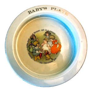 Vintage Wellsville China Baby Plate | Little Jack Horner Rhyme