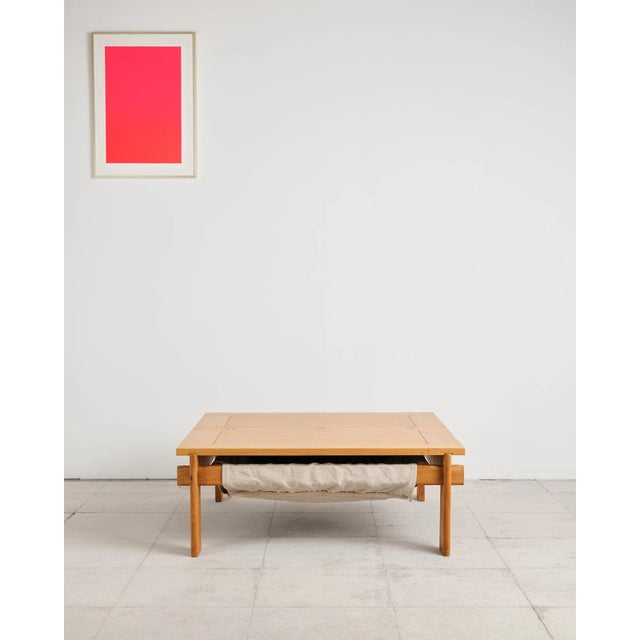 Wood Large Brutalist Coffee Table in Oak by Tage Poulsen, Denmark, 1960s For Sale - Image 7 of 18