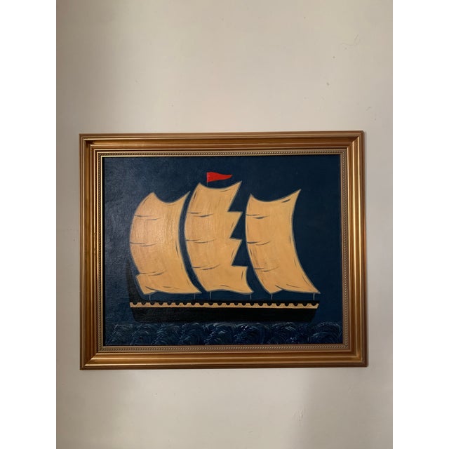 2020s Contemporary Impressionist Style Seascape Painting on Canvas, Framed For Sale - Image 5 of 5