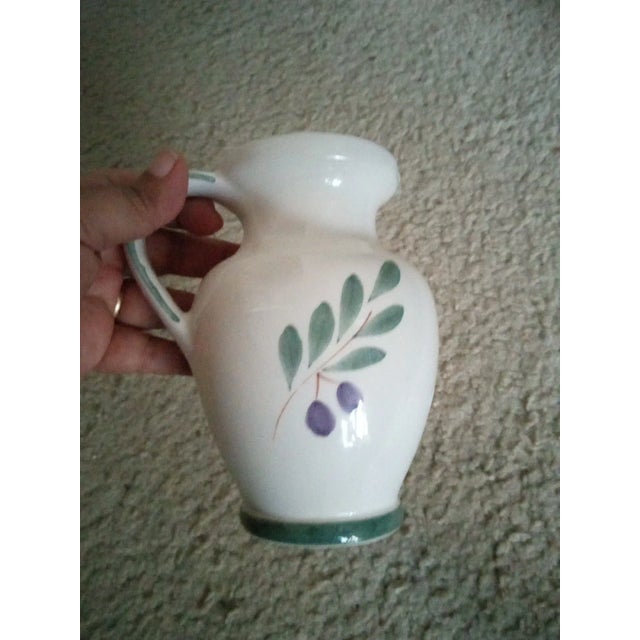 1980s Fortebraccio Ceramiche Hand-Painted Pitcher, Made in Italy For Sale - Image 4 of 6