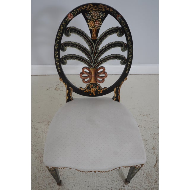Age: Approx: 40 Years Old Details: High Quality Construction Tack Head Trim Stunning hand paint decorated finish on black...