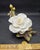 English Vintage 1970s Towle Fine Bone China White Rose Natural World Display Sculpture For Sale - Image 3 of 8