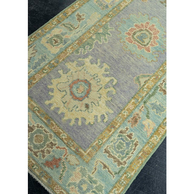 Early 21st Century Turkish Oushak Rug 2'10" x 8'5" #19153 For Sale - Image 5 of 8