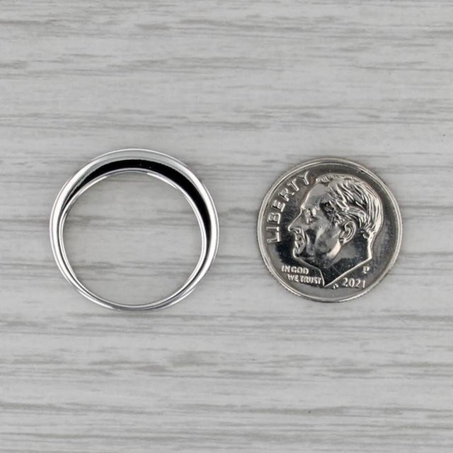 Silver 0.70ctw Diamond Wedding Band 14k White Gold Size 5.5 Stackable Anniversary Ring For Sale - Image 8 of 8