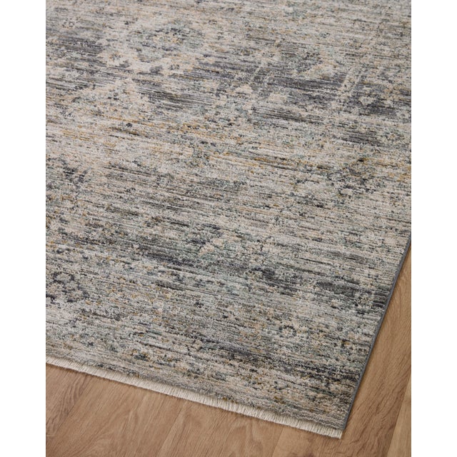 Textile Jean Stoffer x Loloi Katherine Graphite / Jade 2'-7" x 10'-0" Runner Rug For Sale - Image 7 of 10