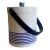 Vintage Nautical Navy Blue and White Striped Ice Bucket For Sale