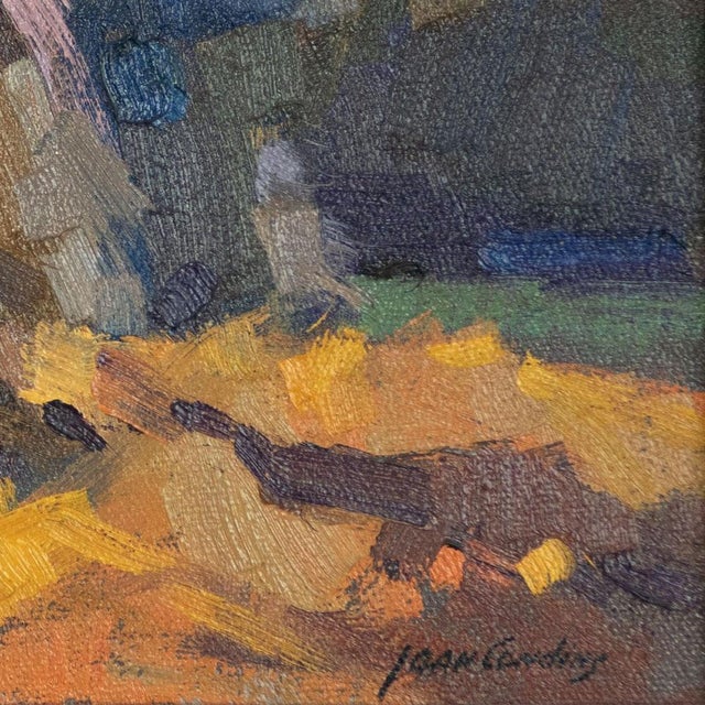 Joan Condins, Twilight Haystacks, Oil Painting, Framed For Sale - Image 4 of 5