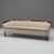 Mid-Century Danish curved sofa newly upholstered with a polished back rail in teak. Denmark circa 1960.