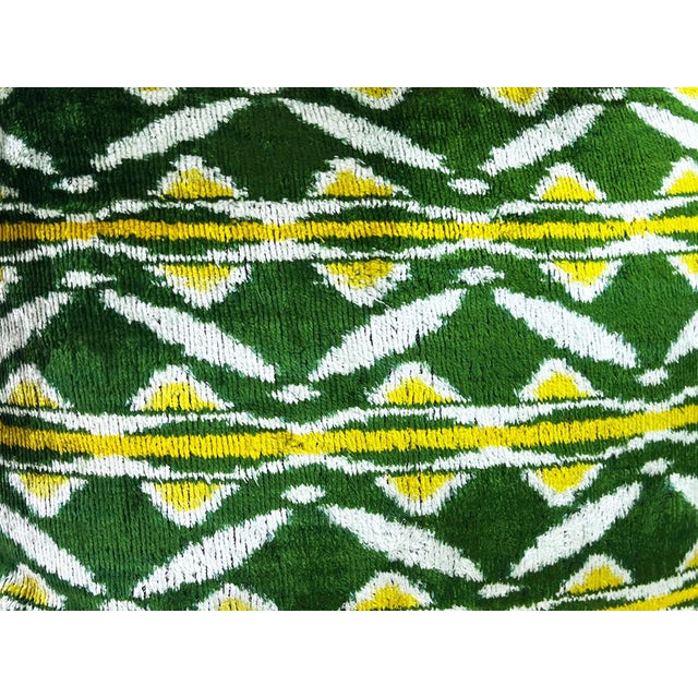 Textile Velvet Silk Cushion Cover with Bohemian Design, 2000s For Sale - Image 7 of 11