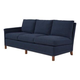 Lee Industries One-Armed Sofa (1935-18lf )- Vienna Blue - Excellent Condition For Sale
