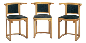 Art Nouveau Fledermaus Chairs by Josef Hoffmann for Wittmann, 1980s, Set of 3