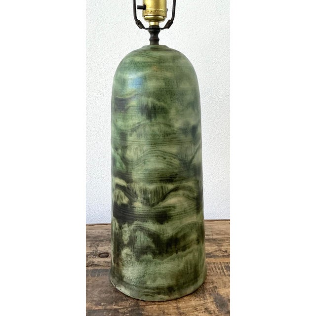 Vintage Hand Painted Ceramic Lamp For Sale In West Palm - Image 6 of 12