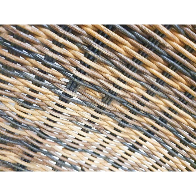 Wood Rattan S-Chairs in the style of Verner Panton, Set of 4 For Sale - Image 7 of 9