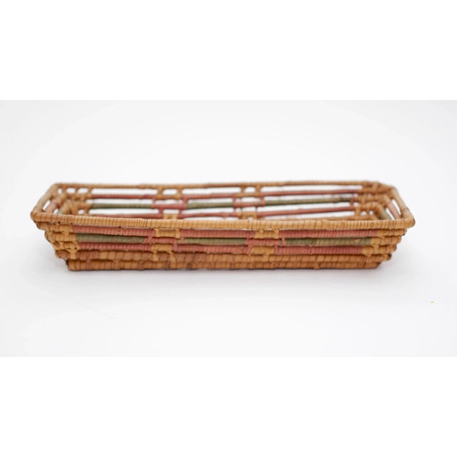 Tribal Vintage Tribal Loose Woven Trinket Basket For Sale - Image 3 of 6