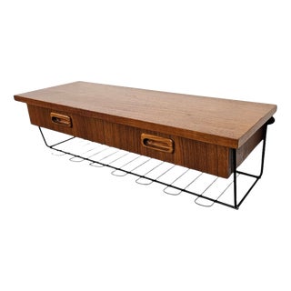 Teak Wall Console, 1960s For Sale