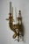 Traditional 1960s Pair Brass French Regency Style Lighted Wall Sconces For Sale - Image 3 of 9