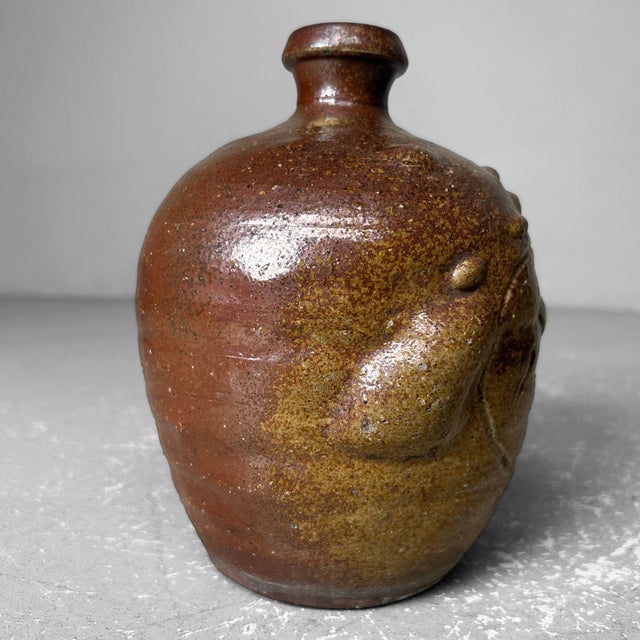 1920s Taishō Era Organic Tokkuri Flask, Nagoya, Japan, 1920s For Sale - Image 5 of 12