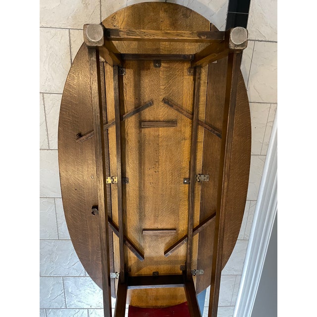 Vintage Mid Century 1940s Drop-Leaf Colonial Revival Wood Coffee Table For Sale - Image 9 of 10