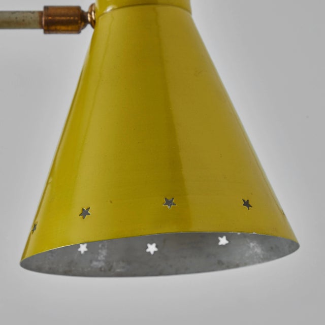 Rare 1950s Robert Mathieu 5-Shade Multi Color Chandelier For Sale - Image 11 of 13