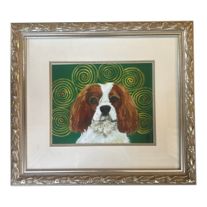 Contemporary King Charles Spaniel Portrait Print by Judy Henn