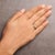 14K Yellow Gold Plated .925 Sterling Silver 1/4 Cttw Diamond Bypass and Halo Promise Ring (I-J Color, I3 Clarity) - Ring Size 6 For Sale In New York - Image 6 of 7