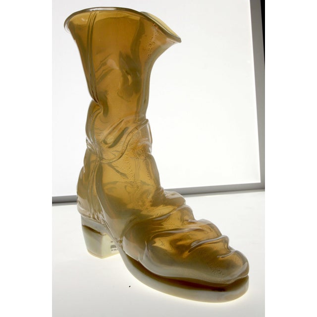 Glass Murano Opaline Chalcedony Livio De Marchi Boot by Pino Signoretto for Pauly, 1990s For Sale - Image 7 of 18