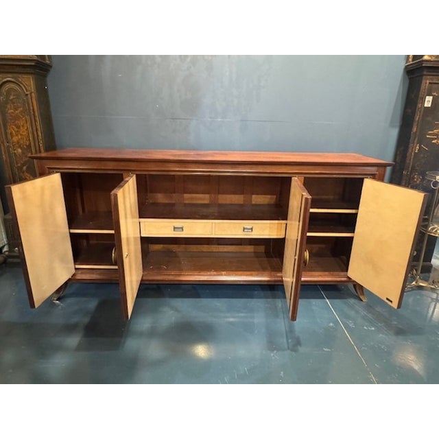 Art Deco Mid 20th Century Art Deco Style Mahogany 4 Door Sideboard For Sale - Image 3 of 6