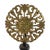 Traditional Brass & Iron Floral Rosette Andirons – Vintage Virginia Metalcrafters For Sale - Image 3 of 4