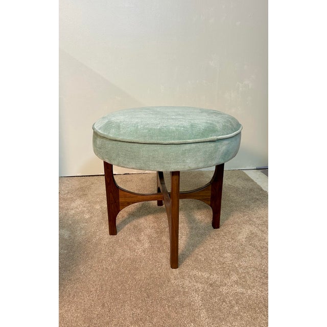 Wood Fine MCM Walnut Brasilia Style Ottoman For Sale - Image 7 of 8