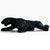 Mid-Century Modern Vintage Glossy Black Ceramic Panther Sculpture With Db Mark For Sale - Image 3 of 9