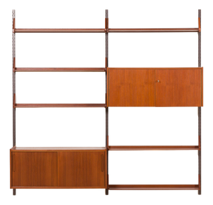 Mid-Century Teak Wall Unit by Dieter Reinhold for WK Möbel, Germany, 1960s