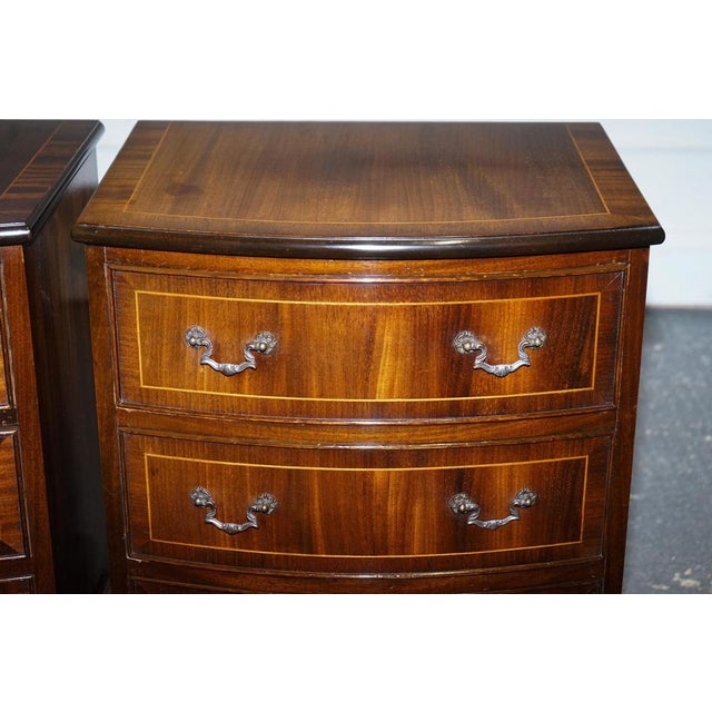 Brown Vintage English Bedside Tables, Set of 2 For Sale - Image 8 of 17