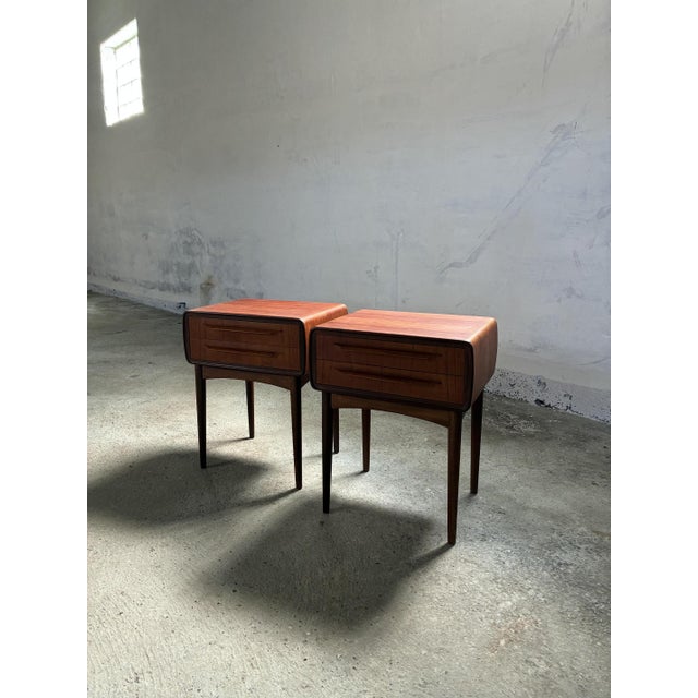 1950s Bedside Tables by Johannes Andersen, 1950s, Set of 2 For Sale - Image 5 of 13