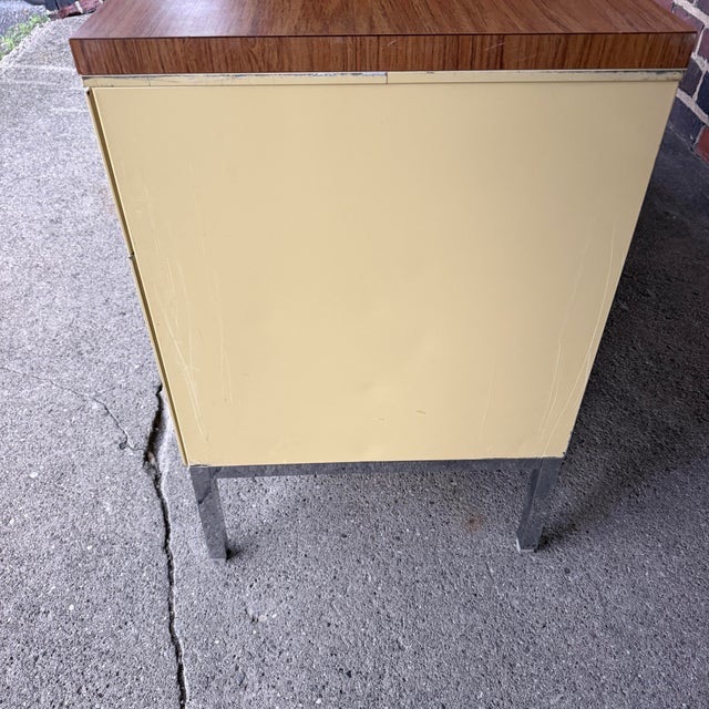 Steelcase Mid Century Modern 4 Drawer Tanker Credenza With a Center Tambour Door For Sale - Image 9 of 12
