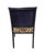 Wood Elegant Vintage French Style Black Lacquer Wood Armchair W/Animal Print For Sale - Image 7 of 9