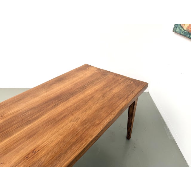 Farmhouse Table in Beechwood with Tapered Legs, France, 1970s For Sale - Image 15 of 18