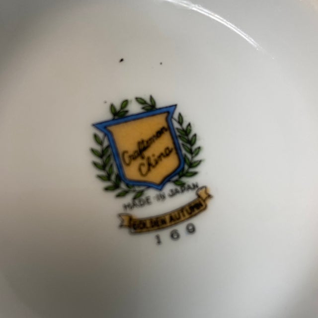 Vintage Craftsman China Golden Autumn Pattern Teapot For Sale - Image 11 of 12