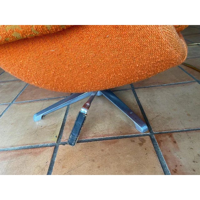 Textile Pivoting and Tilting Armchair, 1970s For Sale - Image 7 of 13