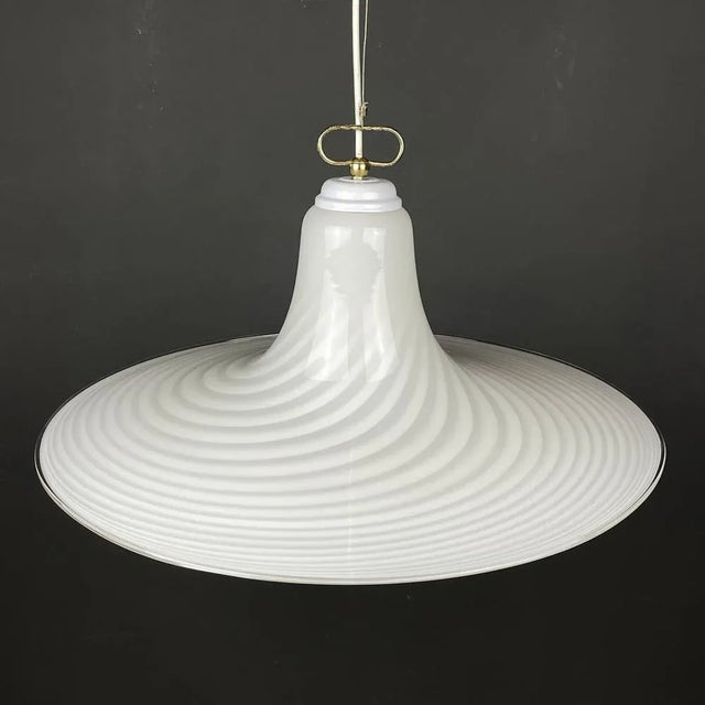 Swirl Murano Glass Pendant Lamp from Vetri Murano, Italy, 1970s For Sale - Image 9 of 13