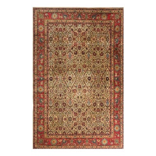 Large Arts and Crafts Handwoven Rug, 1990s For Sale