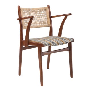 A. J. Groot Landeweer Stoelenfabriek Eib Ergen Netherlands Dutch Cane Scandinavian Danish Chair Mid Century For Sale