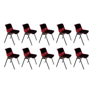 Vintage Modus Chairs by Osvaldo Borsani for Tecno, 1970s, Set of 10 For Sale