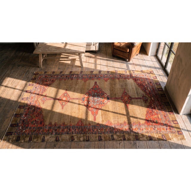 Textile Antique Persian Bijar Rug For Sale - Image 7 of 9
