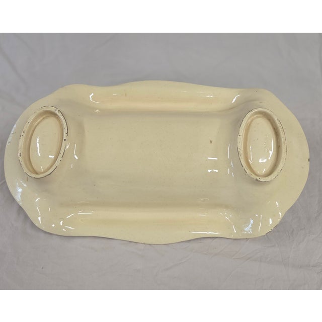 Antique Circa 1900 French Longchamp Majolica Asparagus Serving Platter For Sale - Image 13 of 13